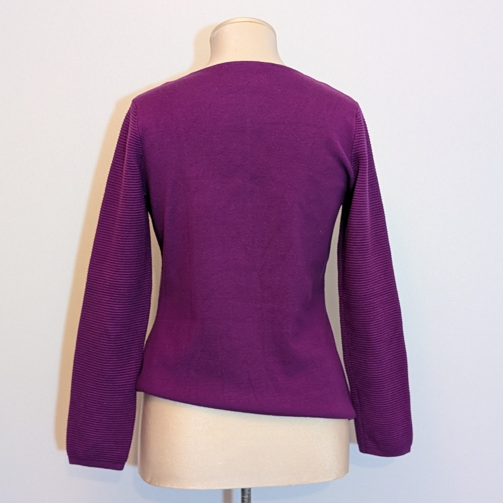 Unique Purple Textured Sweater - Picture 9 of 11